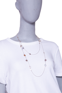 HERMÈS NECKLACE CONFETTI SILVER AND ROSE GOLD