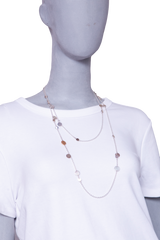 HERMÈS NECKLACE CONFETTI SILVER AND ROSE GOLD