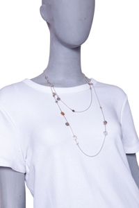 HERMÈS NECKLACE CONFETTI SILVER AND ROSE GOLD