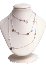 HERMÈS NECKLACE CONFETTI SILVER AND ROSE GOLD