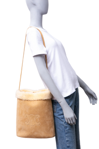 CELINE BUCKET SHEARLING NATURAL
