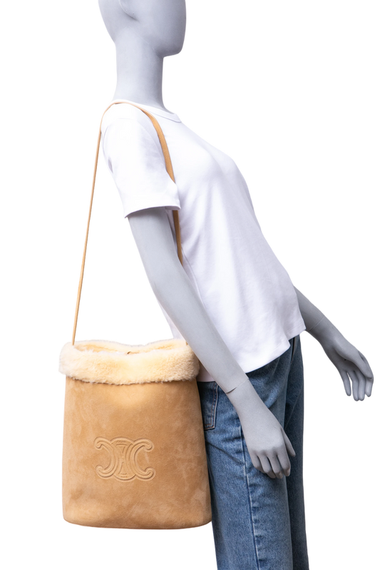 CELINE BUCKET SHEARLING NATURAL