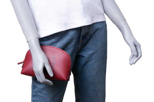 CARTIER POUCH PANTHERE ZIP COSMETIC RED