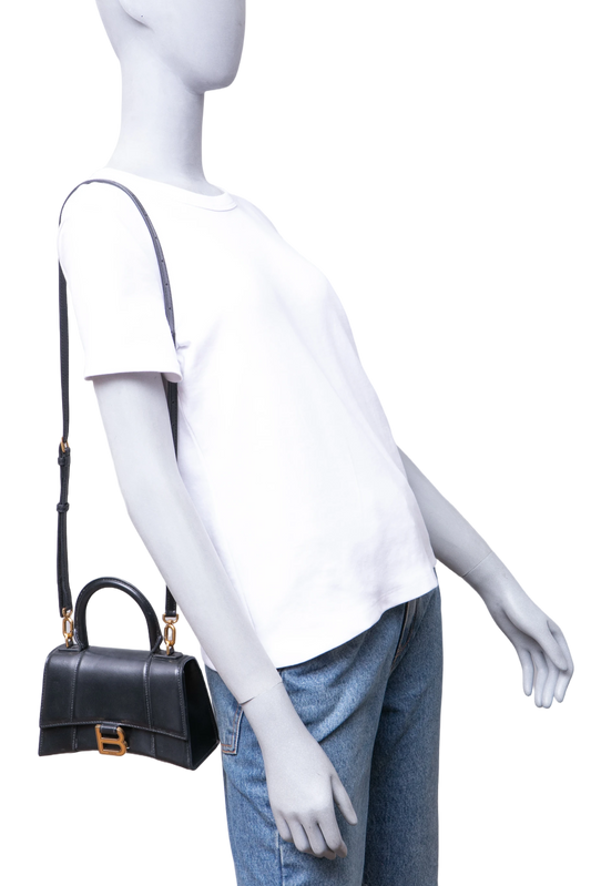 BALENCIAGA HOURGLASS SMALL BLACK