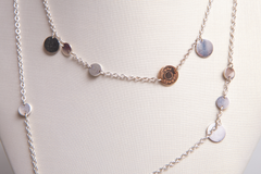 HERMÈS NECKLACE CONFETTI SILVER AND ROSE GOLD