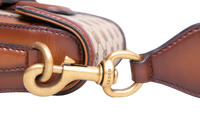 GUCCI LADY WEB SMALL GG CANVAS BEIGE AND BROWN