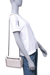 PRADA STUDDED GLACE CALFSKIN WHITE
