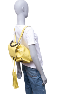 GUCCI BACKPACK BAMBOO DAILY TASSEL YELLOW