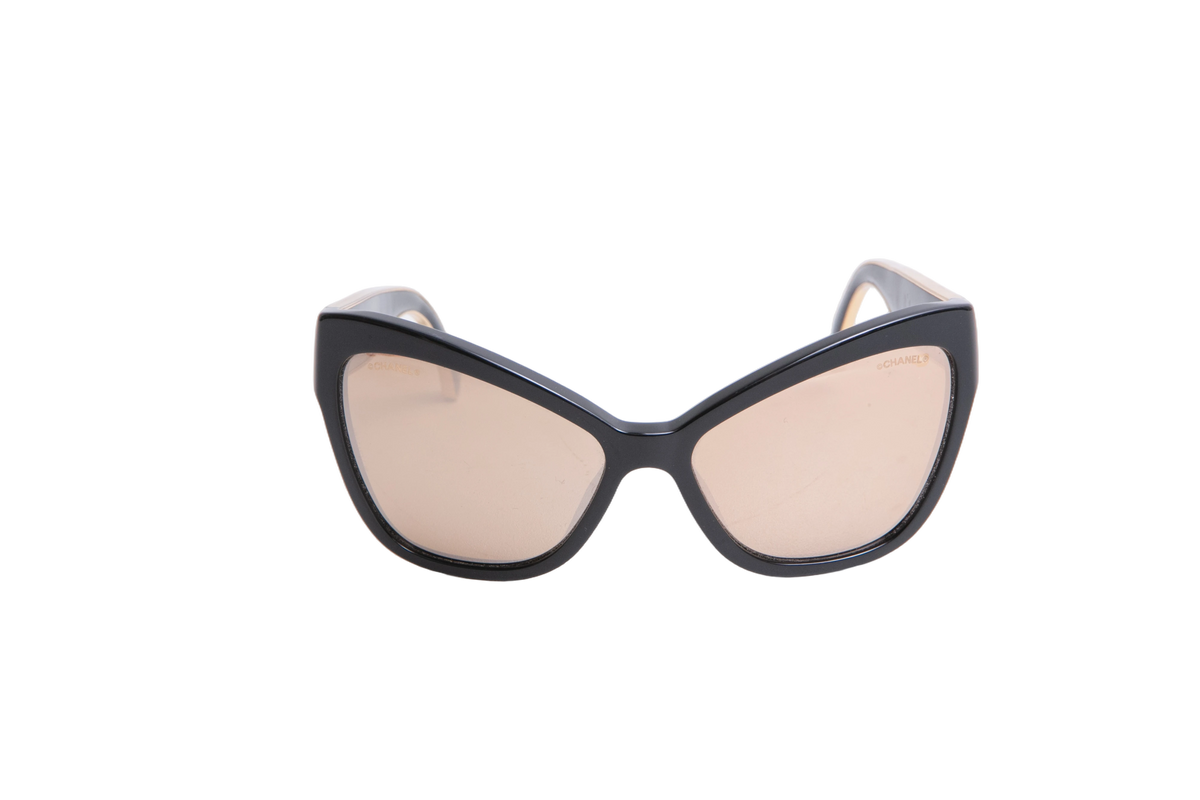 CHANEL CAT EYE LUXE MIRRORED BLACK