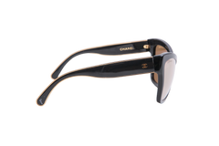 CHANEL CAT EYE LUXE MIRRORED BLACK