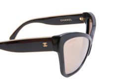 CHANEL CAT EYE LUXE MIRRORED BLACK