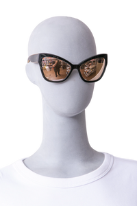 CHANEL CAT EYE LUXE MIRRORED BLACK