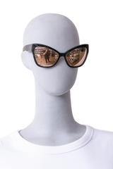 CHANEL CAT EYE LUXE MIRRORED BLACK