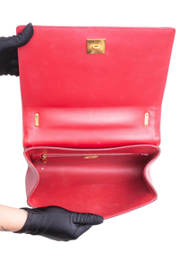 DG DEVOTION LARGE QUILTED NAPPA LEATHER RED