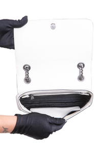 PRADA STUDDED GLACE CALFSKIN WHITE
