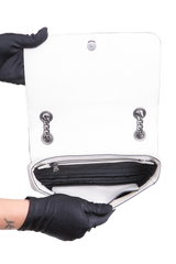 PRADA STUDDED GLACE CALFSKIN WHITE