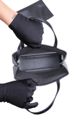 PRADA TOTE LOGO SEQUIN-EMBELLISHED BLACK