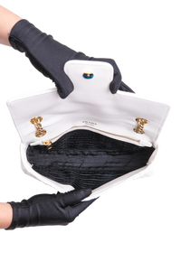 PRADA GAUFRE CROSSBODY NAPPA OFF WHITE