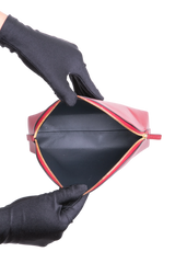 CARTIER POUCH PANTHERE ZIP COSMETIC RED