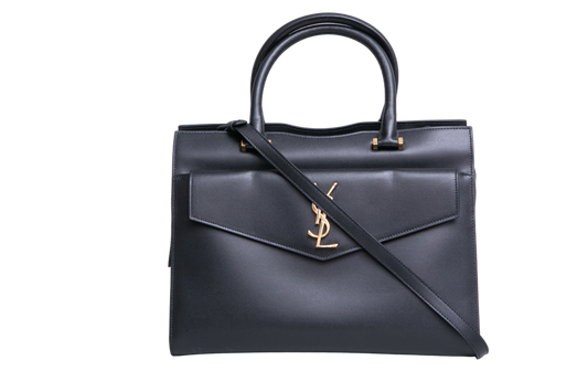 YSL UPTOWN MEDIUM TOTE LEATHER BLACK