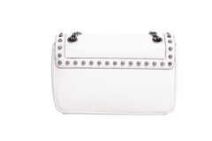 PRADA STUDDED GLACE CALFSKIN WHITE