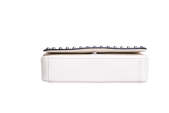 PRADA STUDDED GLACE CALFSKIN WHITE
