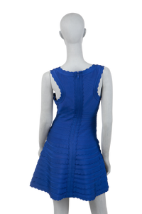 HERVE LEGER DRESS RAYON BLUE