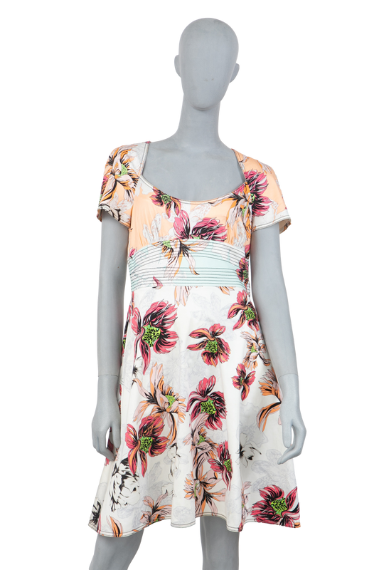 BLUMARINE DRESS COTTON FLOWERS