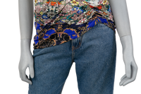 ROBERTO CAVALLI GREEN FLOWER T-SHIRT