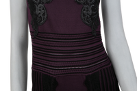 ROBERTO CAVALLI DRESS LONG PURPLE & BLACK