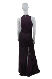 ROBERTO CAVALLI DRESS LONG PURPLE & BLACK