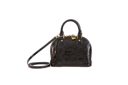 LV ALMA BB PATENT DARK WINE