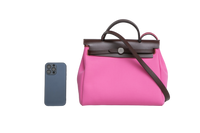 HERMÈS HERBAG 31 TOILE OFFICIER VACHE HUNTER PM 31 BUBBLEGUM RUBIS ROUGE 2024