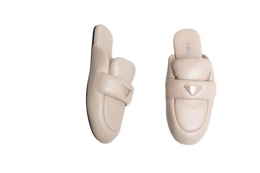 DESAPEGO FABI JUSTUS PRADA SLIPPER PADDED SABOTS DESERT - 39 BR