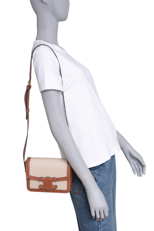DESAPEGO FABI JUSTUS CELINE TRIOMPHE TEEN TAN TEXTILE NATURAL