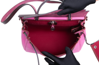 HERMÈS HERBAG 31 TOILE OFFICIER VACHE HUNTER PM 31 BUBBLEGUM RUBIS ROUGE 2024