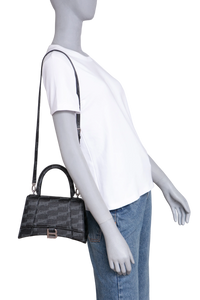 BALENCIAGA HOURGLASS SMALL BB MONOGRAM BLACK