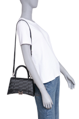 BALENCIAGA HOURGLASS SMALL BB MONOGRAM BLACK