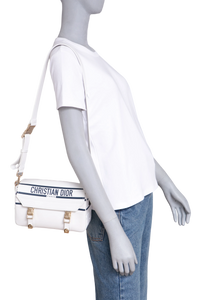 DIOR DIORCAMP SMALL MESSENGER WHITE & BLACK