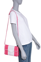 VALENTINO COLORBLOCK ROCKSTUD SHADOW PINK