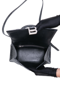 BALENCIAGA HOURGLASS SMALL BB MONOGRAM BLACK