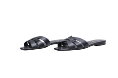 YSL SANDAL FLAT TRIBUTE BLACK - 34 BR