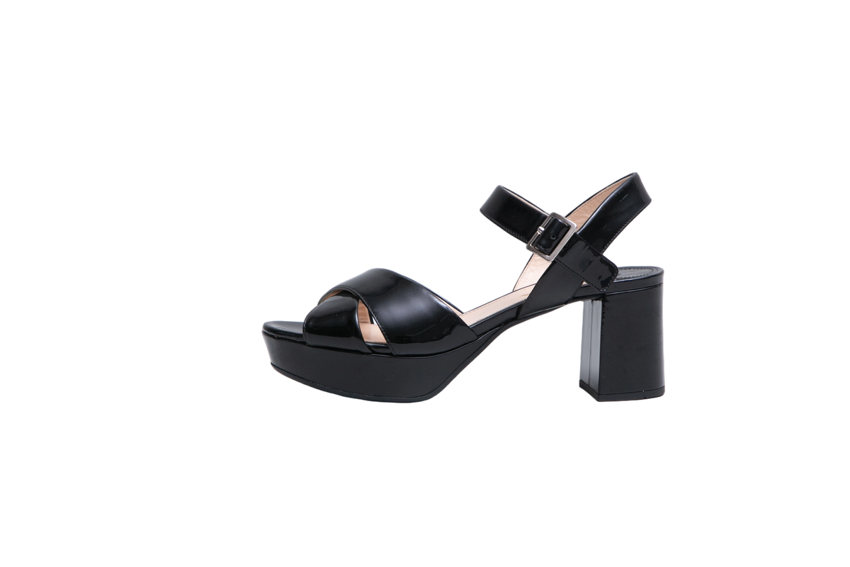 PRADA BLOCK JUMP PATENT ETHERAL BLACK - 36 BR