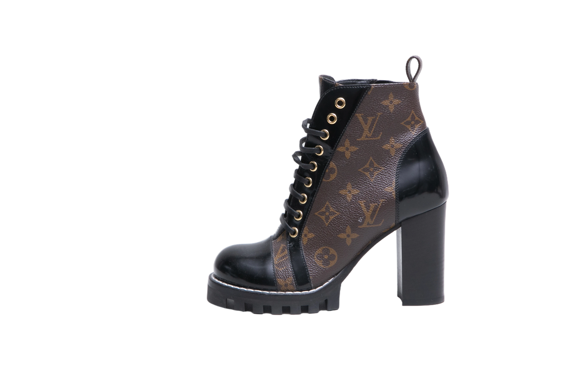 LV ANKLE BOOT STAR TRAIL BRUSHED MONOGRAM - 35 BR