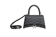 BALENCIAGA HOURGLASS SMALL BB MONOGRAM BLACK