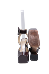 BOTTEGA PLATAFORM TOWER PATENT FONDANT - 35 BR