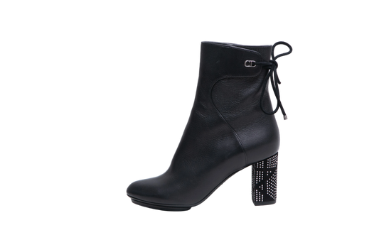 DIOR BOOTS STELLAR STUDDED CALFSKIN BLACK - 33 BR