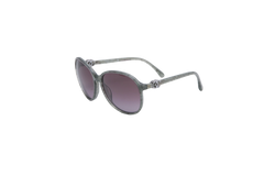 CHANEL SQUARE CC LOGO ACETATE GREEN