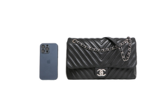 CHANEL CLASSIC SF JUMBO CHEVRON BLACK
