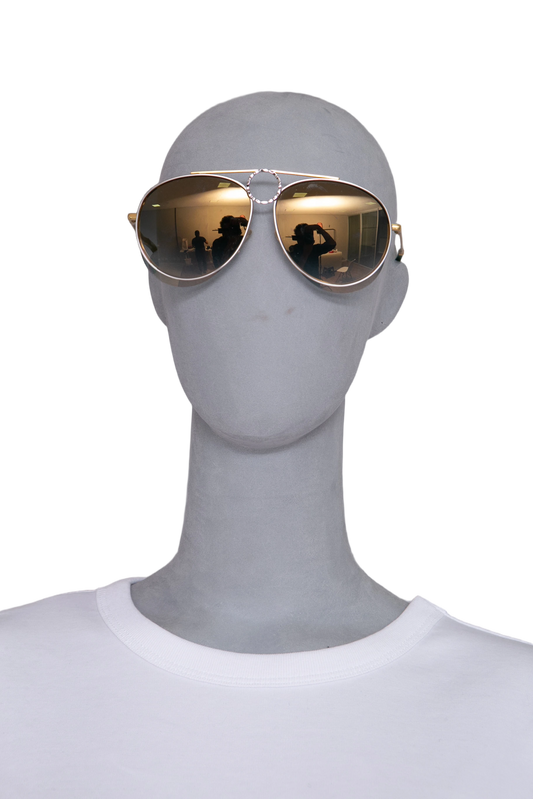 CHLOE ROMIE AVIATOR METAL/EMERALD GRADIENT